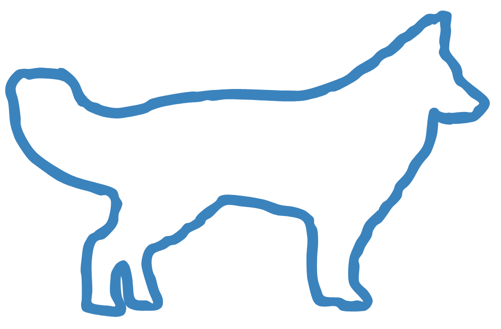 logo van Loyal Genie in de vorm van Zwitserse Witte Herder